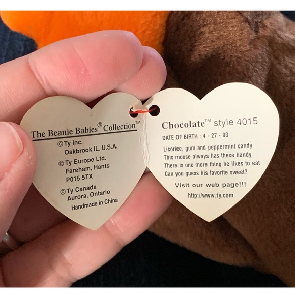 Retired TY 1993 Rare Beanie Babies “Chocolate” - Picture 5 of 5